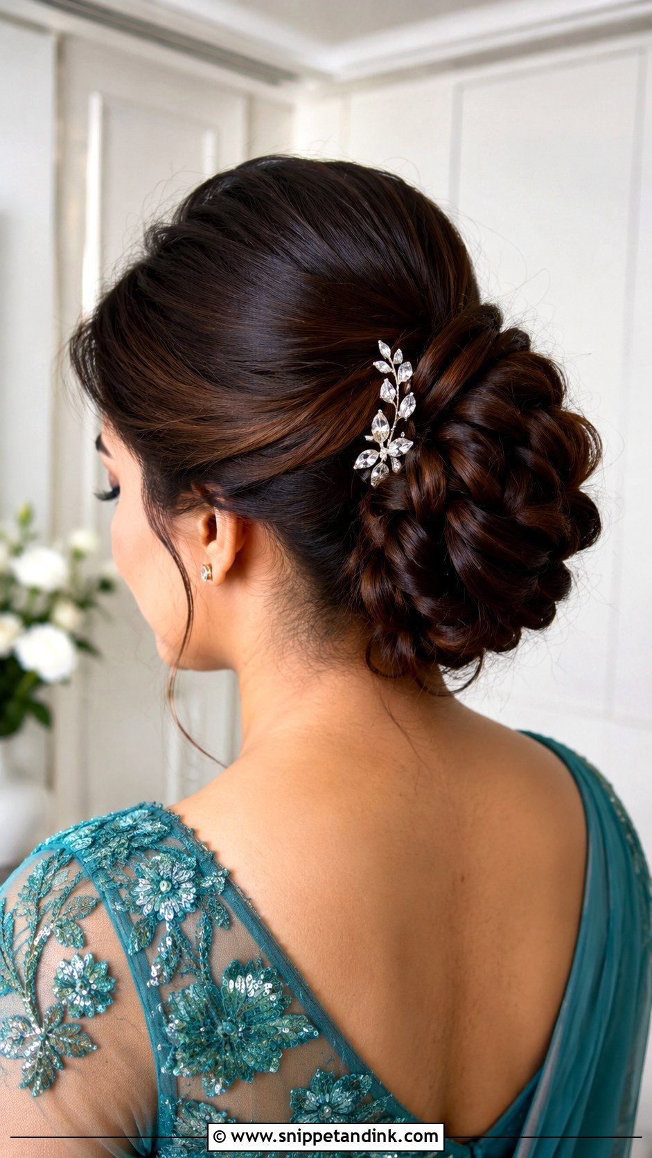 Twisted Rope Bun - Snippet and Ink - 25 Indian Wedding Bun Hairstyles