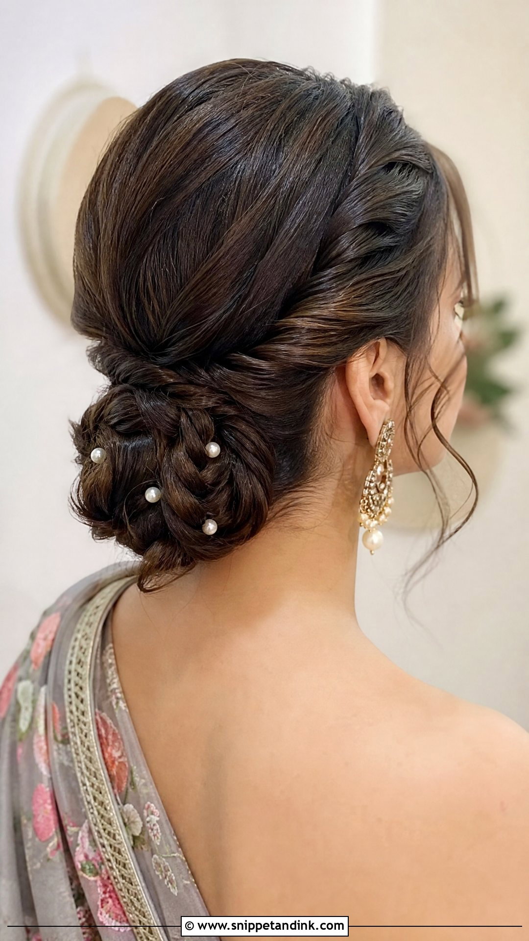 Twisted Rope Bun Hairstyle - Snippet and Ink - 20 Indian Wedding Buns Hairstyles