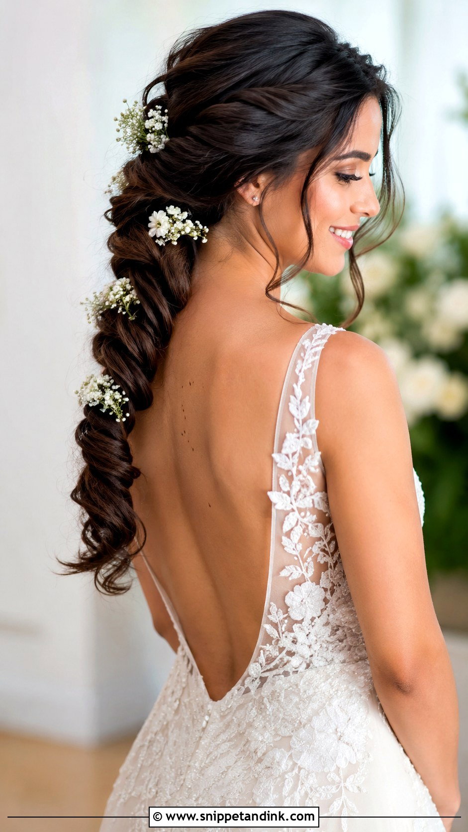 Twisted Rope Ponytail Wedding Look - Snippet and Ink - 30 Ponytail Wedding Hairstyles
