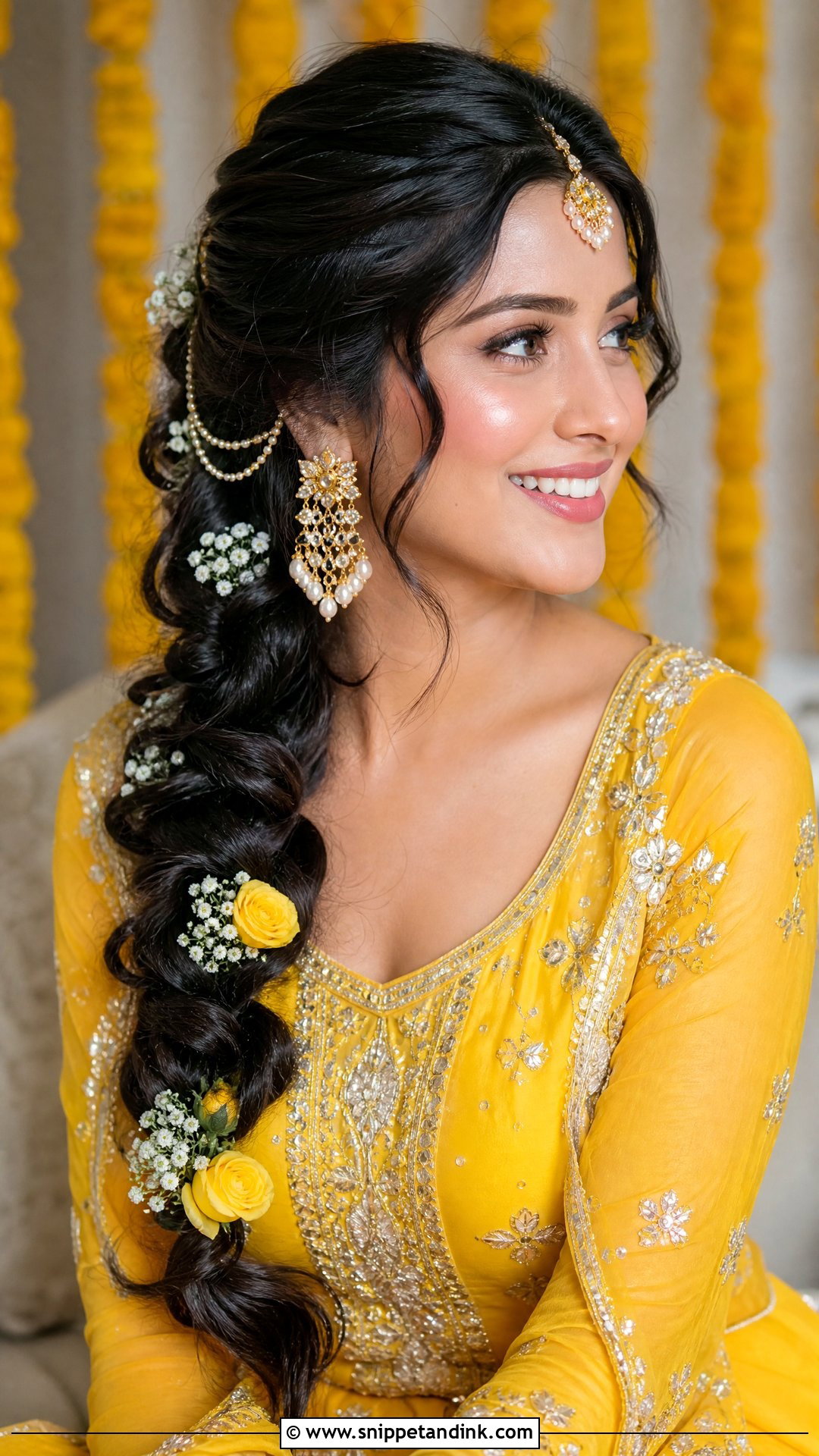 Twisted Side Braid - Snippet and Ink - 20 Punjabi Bride Hairstyle Ideas