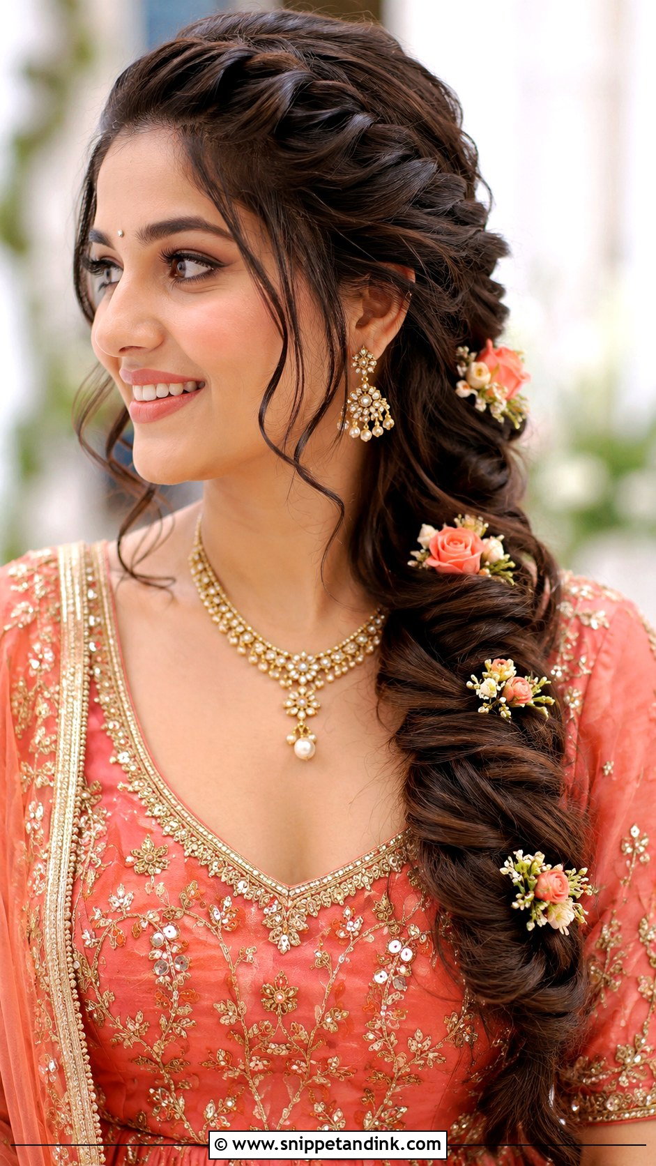 Twisted Side Braid - Snippet and Ink - 30 Indian Wedding Hairstyles