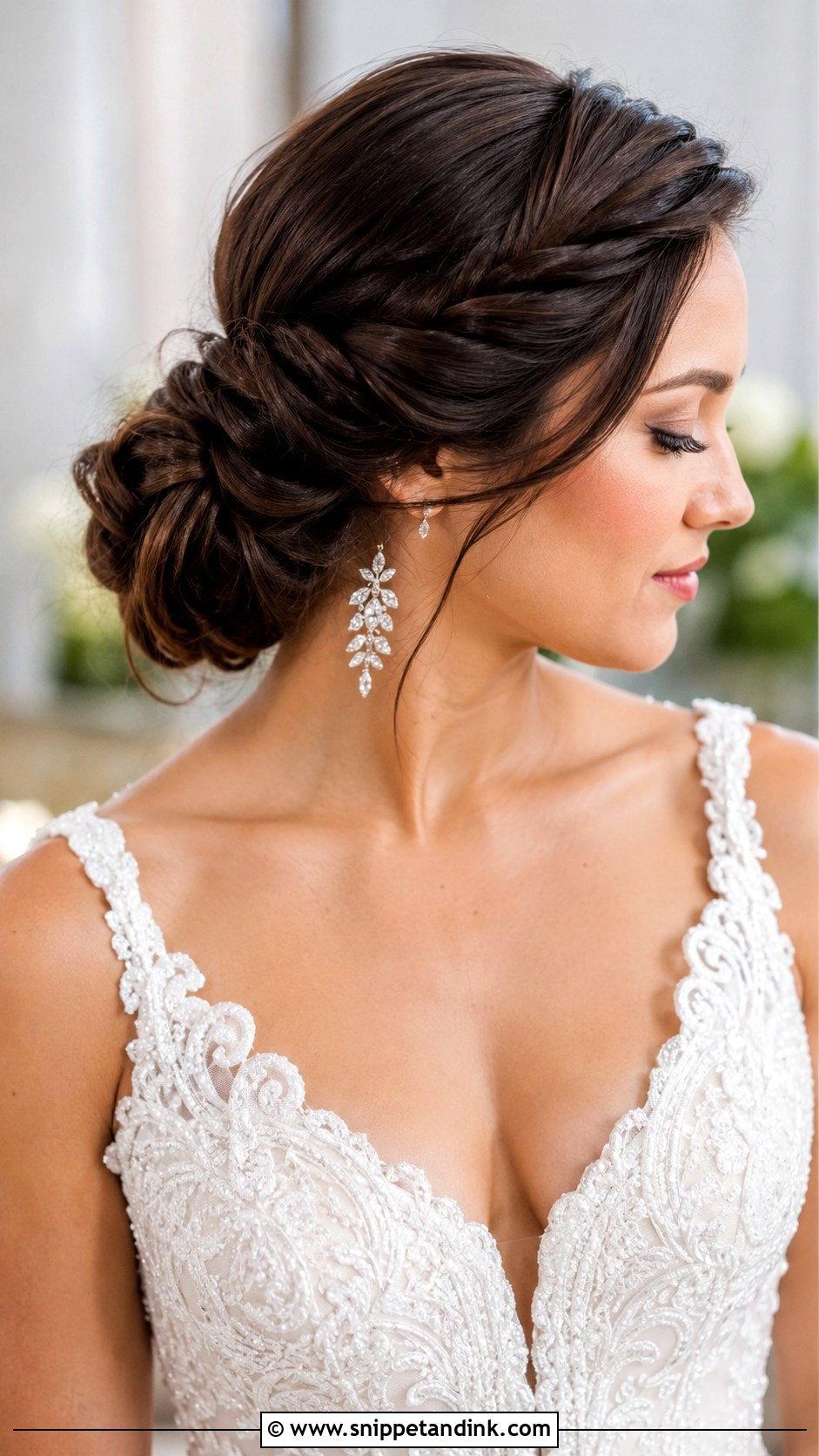 Twisted Side Braid Updo - Snippet and Ink - 20 Bridal Side Braid Ideas