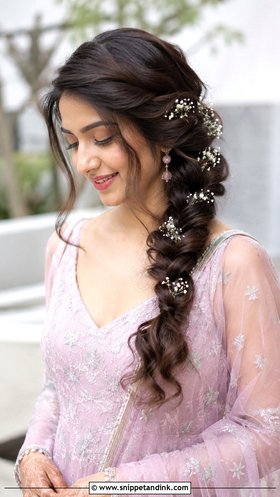 Twisted Side Braid - Snippet and Ink - 20 Nikkah Hairstyles for Bride Sister