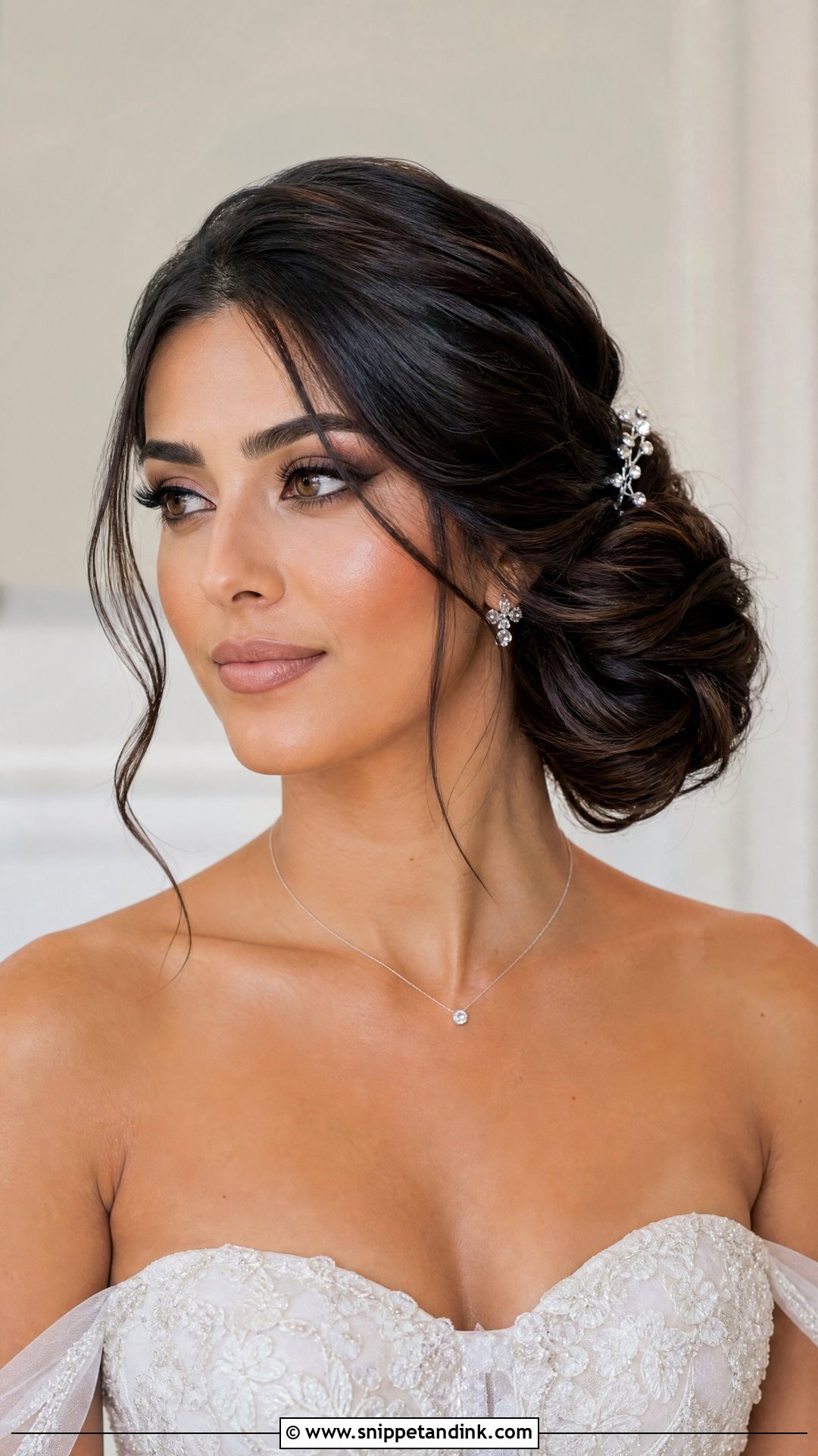 Twisted Side Bun - Snippet and Ink - 25 Side Bun Wedding Hair Ideas