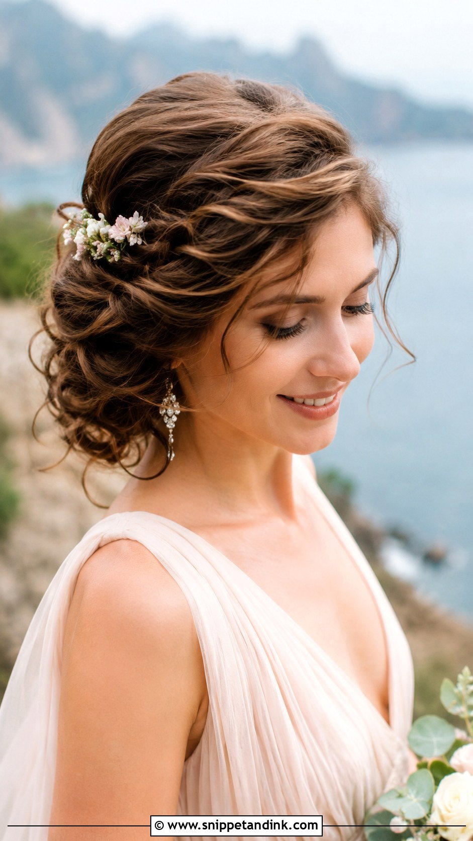 Twisted Side Updo - Snippet and Ink - 25 Beach Wedding Hairstyles