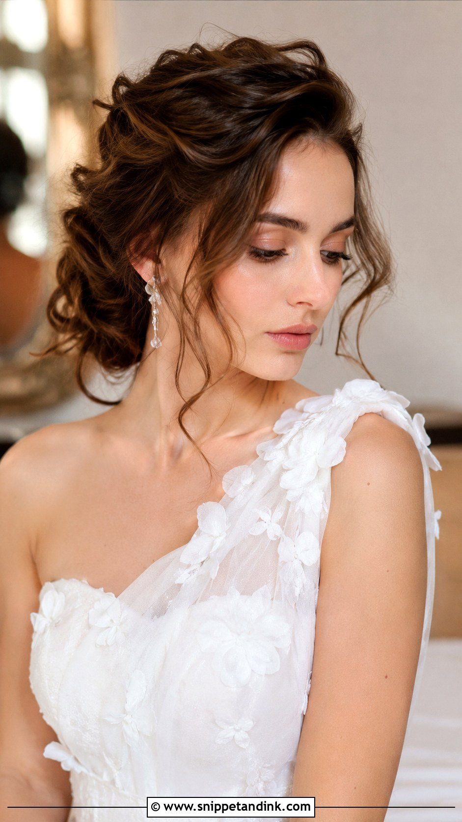 Twisted Side Updo - Snippet and Ink - 25 French Bride Hairstyles