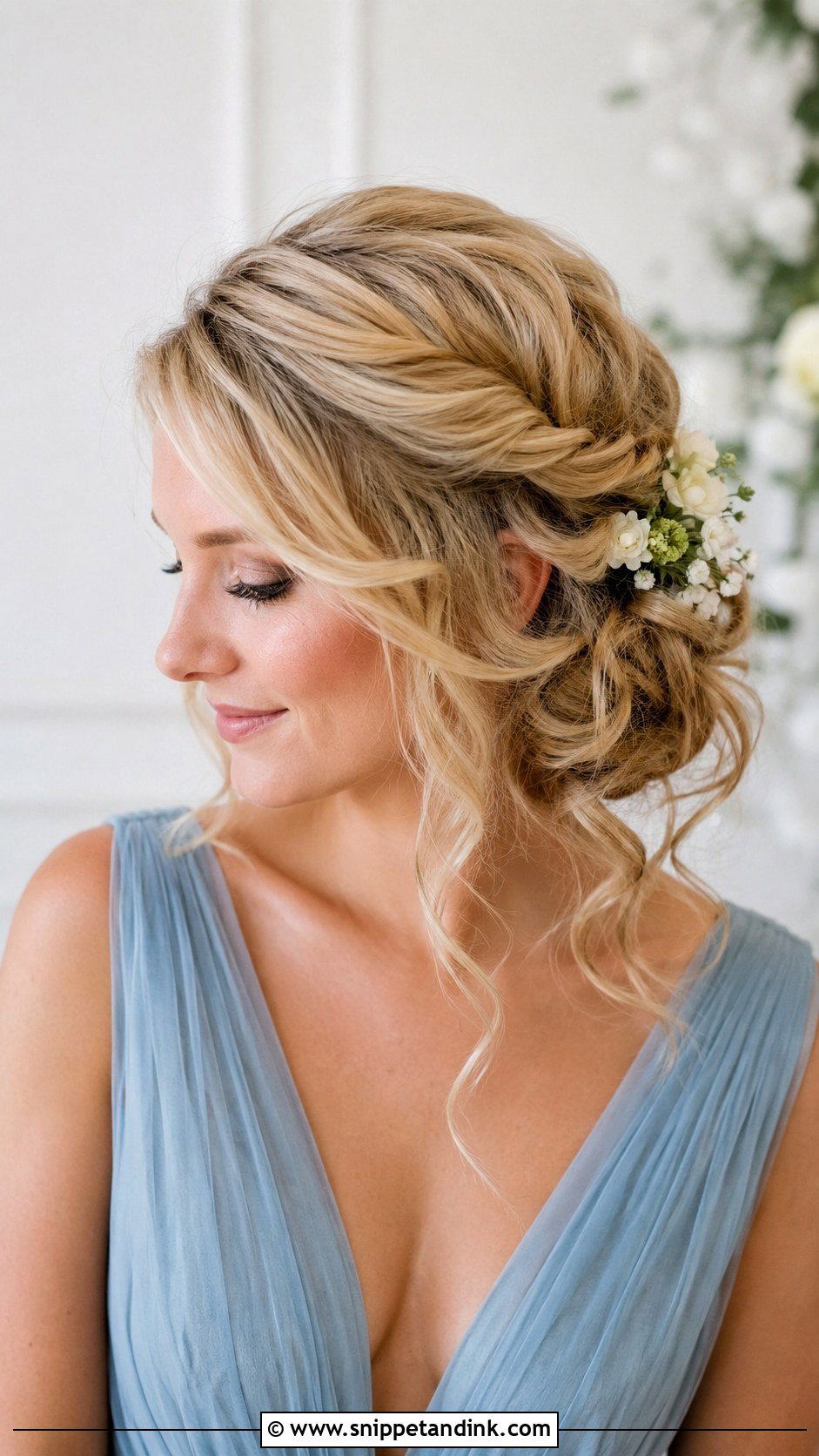 Twisted Side Updo - Snippet and Ink - 25 Wedding Party Hairstyles