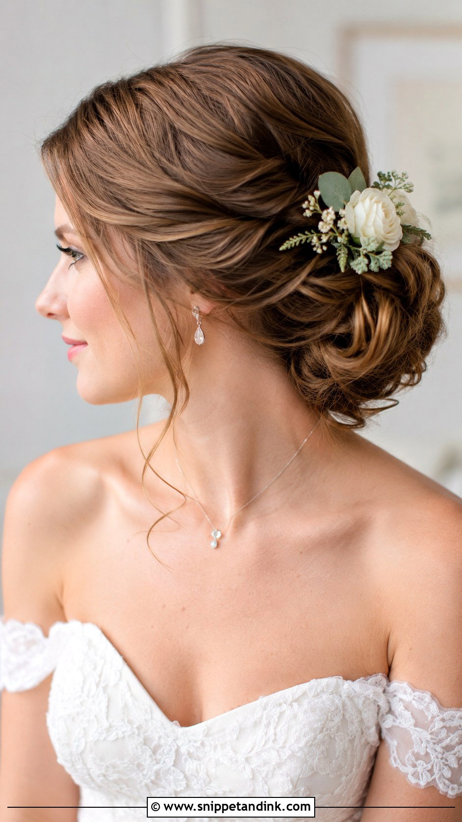 Twisted Side Updo - Snippet and Ink - 30 Timeless Bridal Hair Ideas