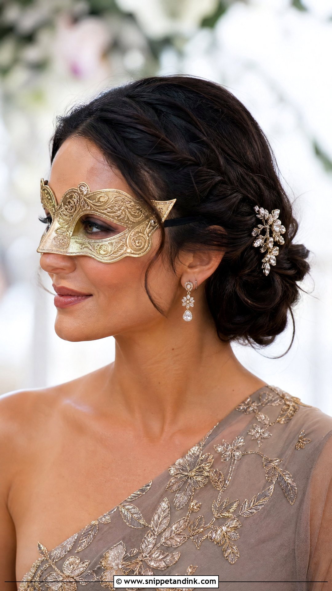Twisted Side Updo - Snippet and Ink - 20 Hairstyles for Masquerade Ball