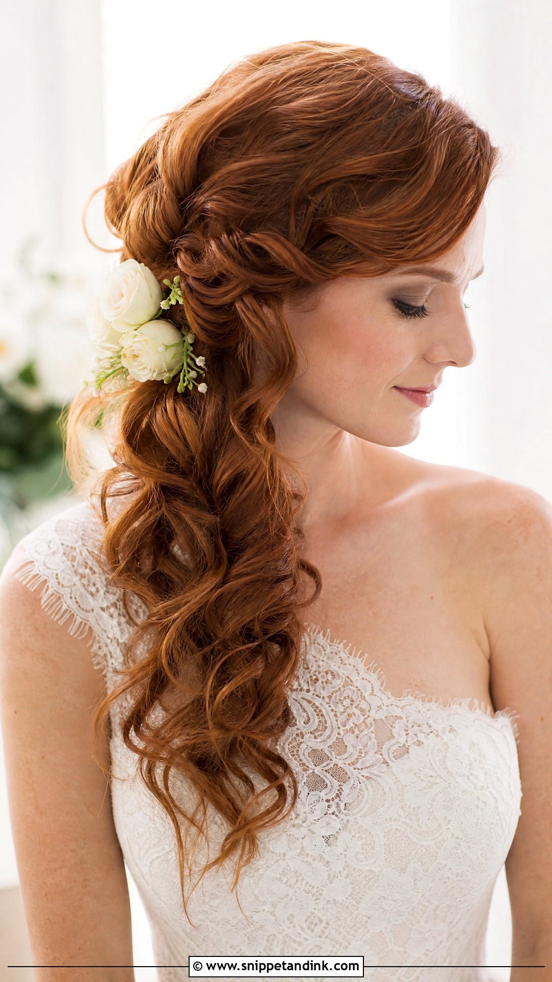 Twisted Side Updo Wedding Hairstyle - Snippet and Ink - 20 Medium Length Bride Hairstyles