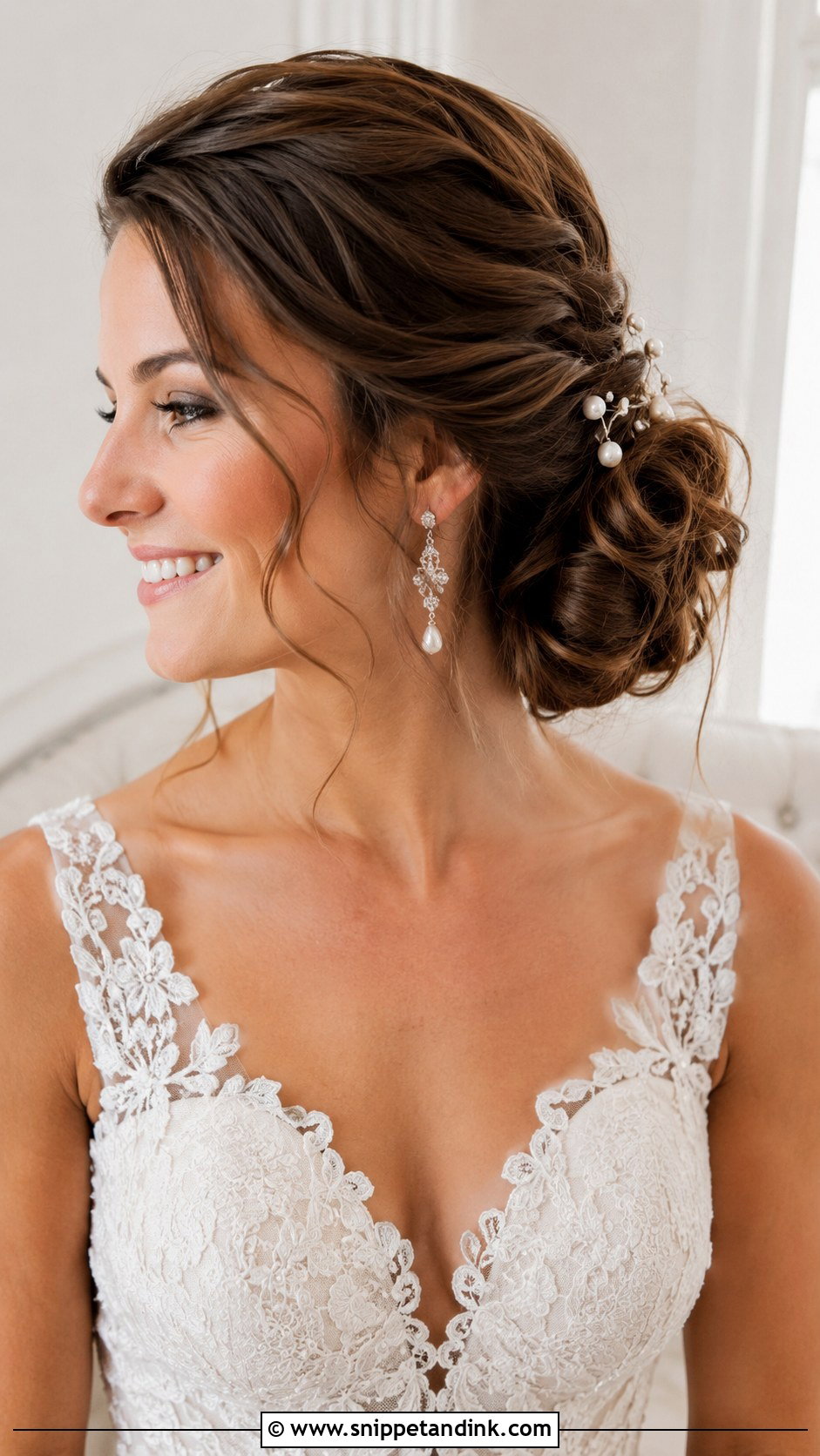 Twisted Side Updo for Brides - Snippet and Ink - 25 Classy Bridal Hair Ideas