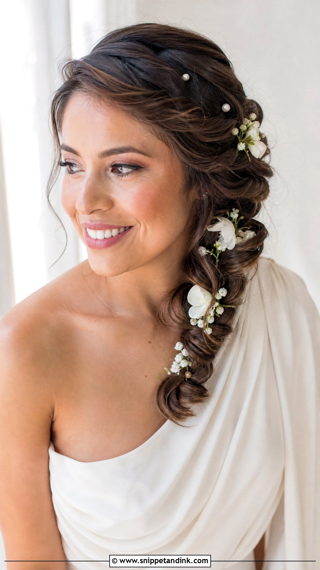 Twisted Side Updo for Short Hair - Snippet and Ink - 20 Wedding Hairstyles for Bride Short Hair