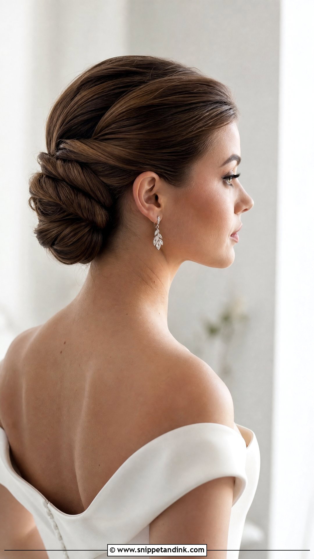 Twisted Slick Back Bun - Snippet and Ink - 20 Slick Back Bun Wedding Hair Ideas