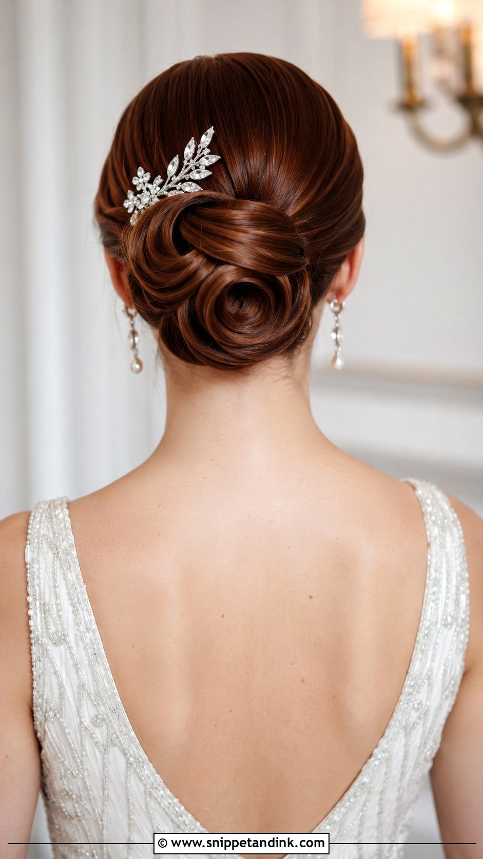 Twisted Slick Bun Wedding Hairstyle - Snippet and Ink - 25 Slick Bun Wedding Hairstyles