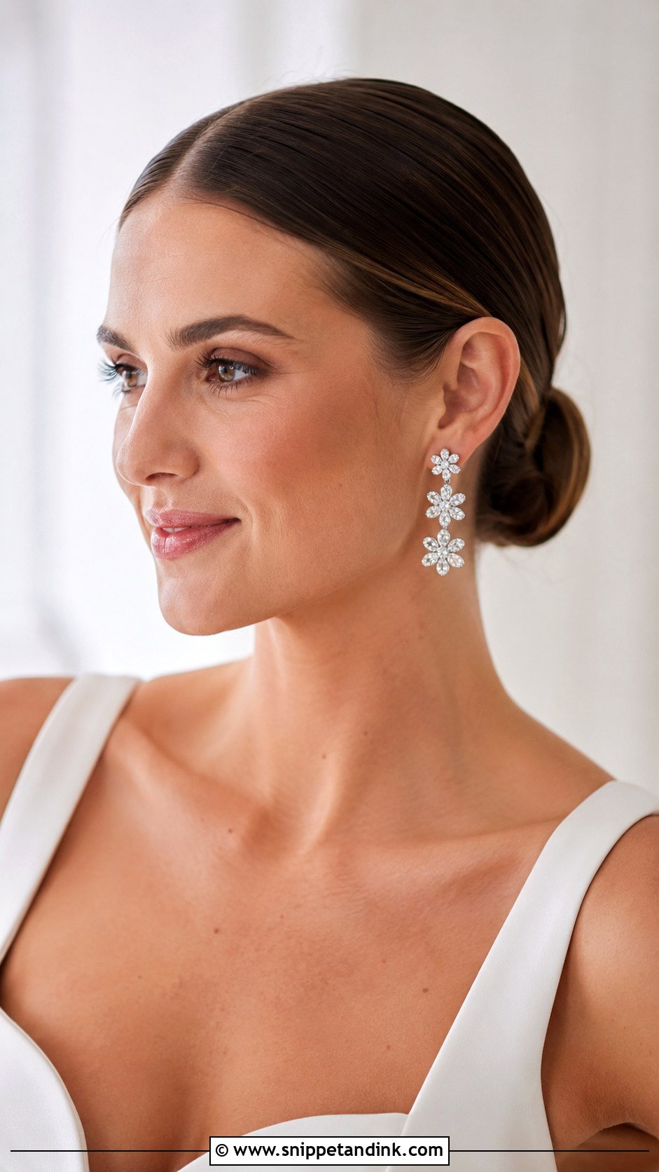 Twisted Slicked Back Bun - Snippet and Ink - 20 Slicked Back Bun Wedding Hair Ideas
