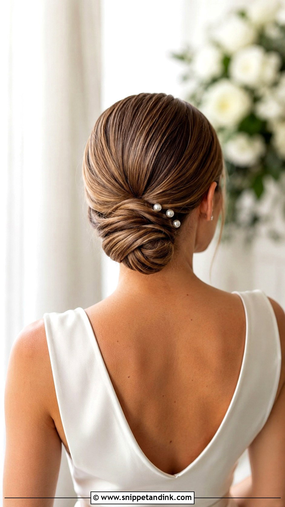 Twisted Tight Wedding Bun - Snippet and Ink - 15 Tight Bun Wedding Hairstyles