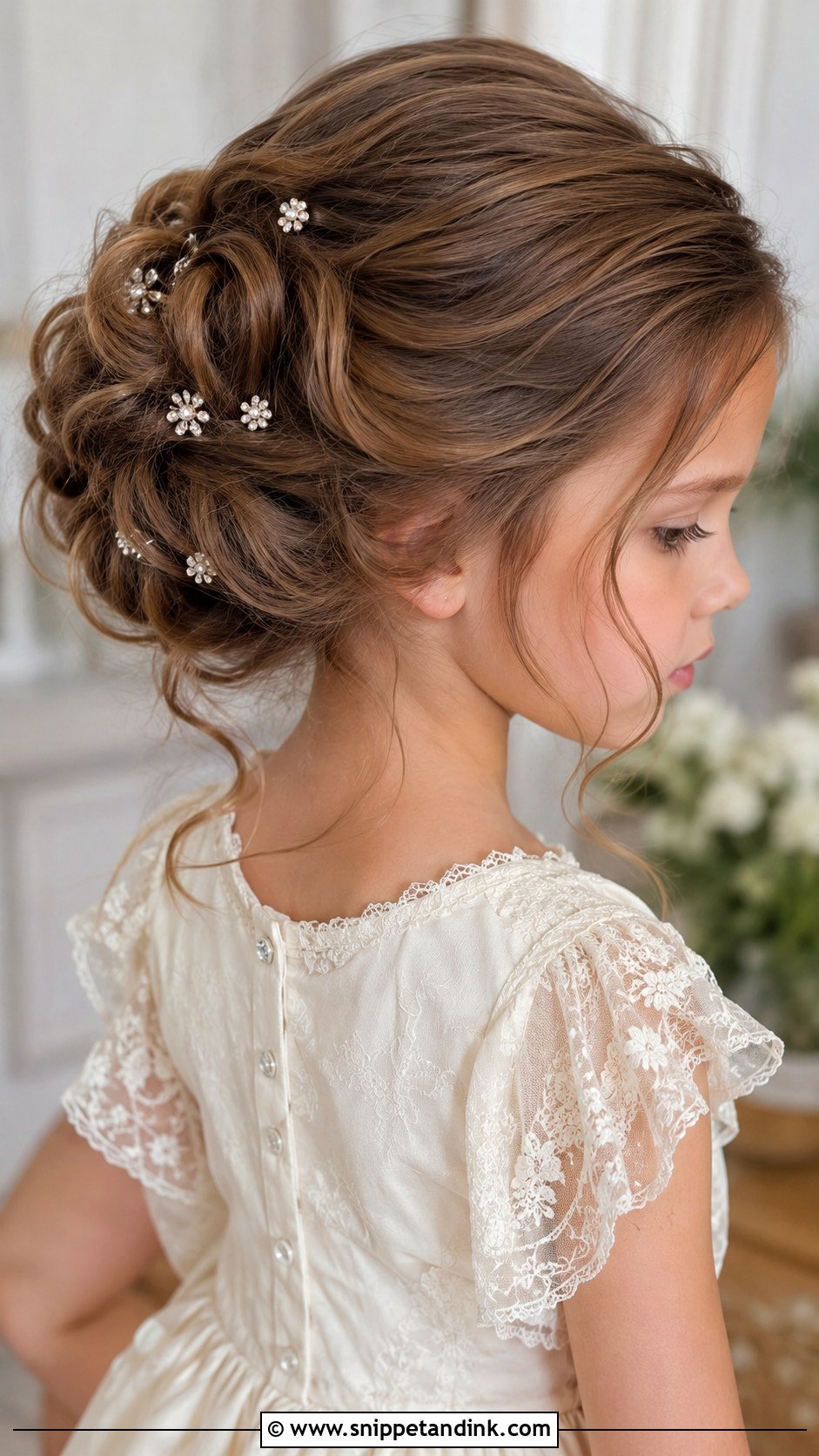 Twisted Updo - Snippet and Ink - 25 Childrens Wedding Hair Ideas