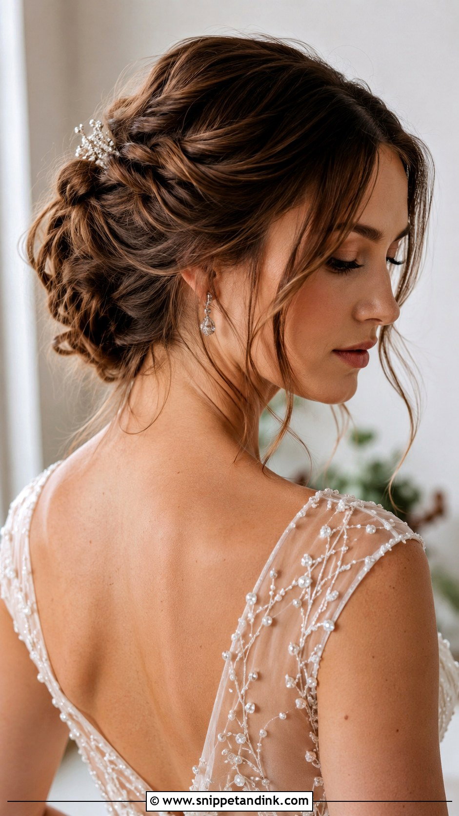 Twisted Updo Bob - Snippet and Ink - 25 Short Bob Wedding Hairstyles