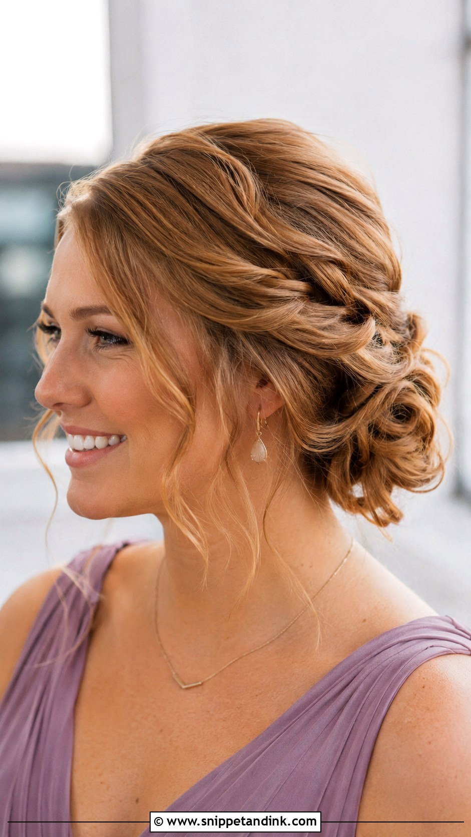 Twisted Updo Bridesmaid Hairstyle For Medium Hair - Snippet and Ink - 20 Bridesmaid Hairstyles Mid Length
