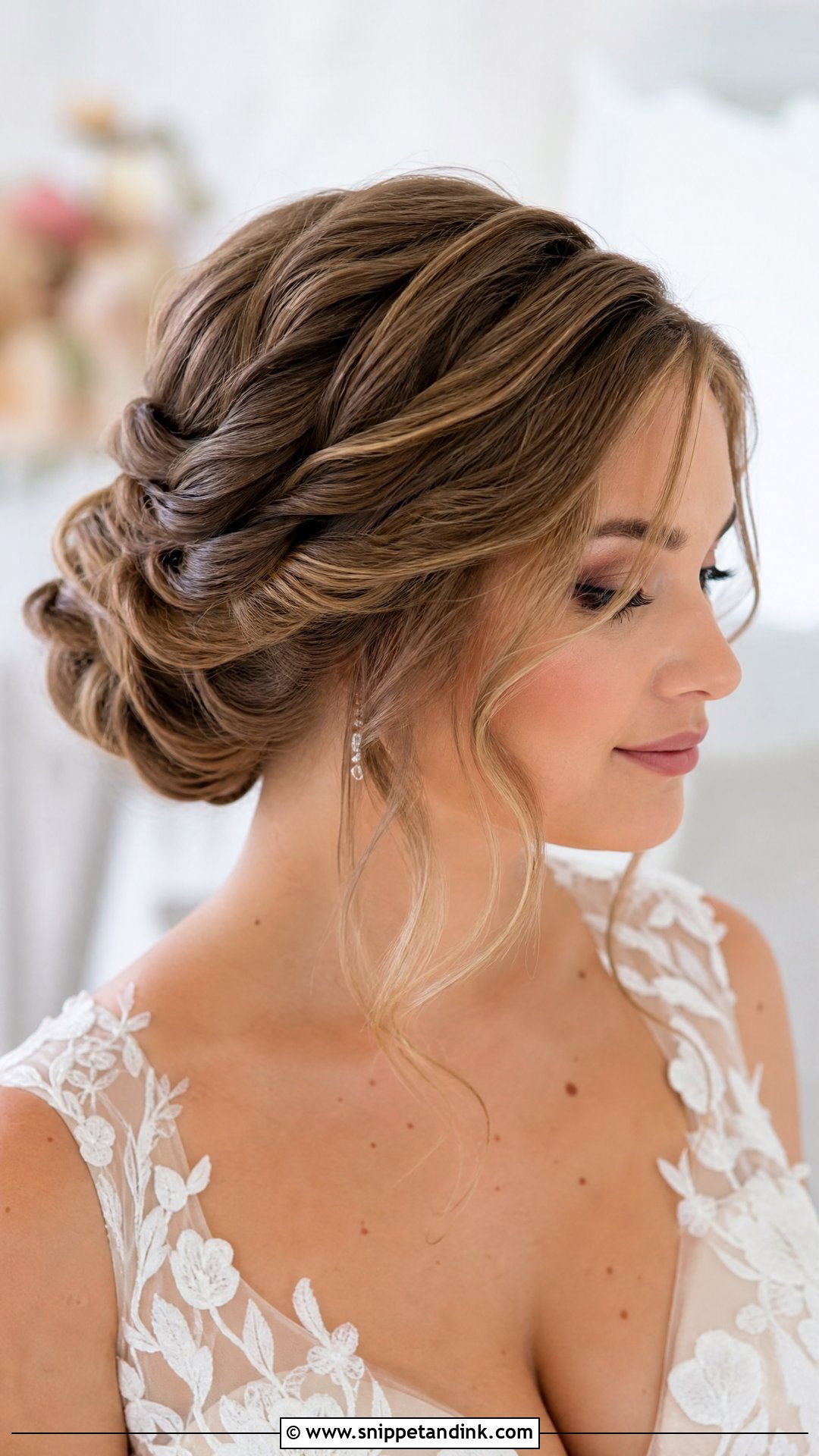 Twisted Updo Bun - Snippet and Ink - 20 Simple Bridal Bun Ideas