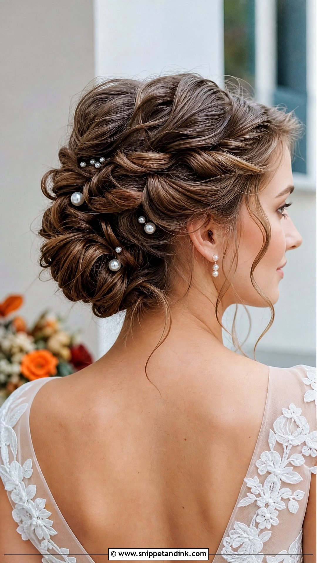 Twisted Updo Wedding Hairstyle - Snippet and Ink - 20 Mid Length Hair Wedding Styles