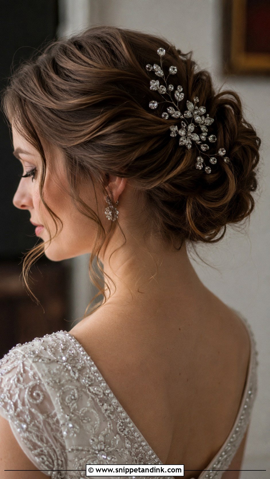 Twisted Updo Wedding Hairstyle - Snippet and Ink - 20 Pulled Back Wedding Hair Ideas