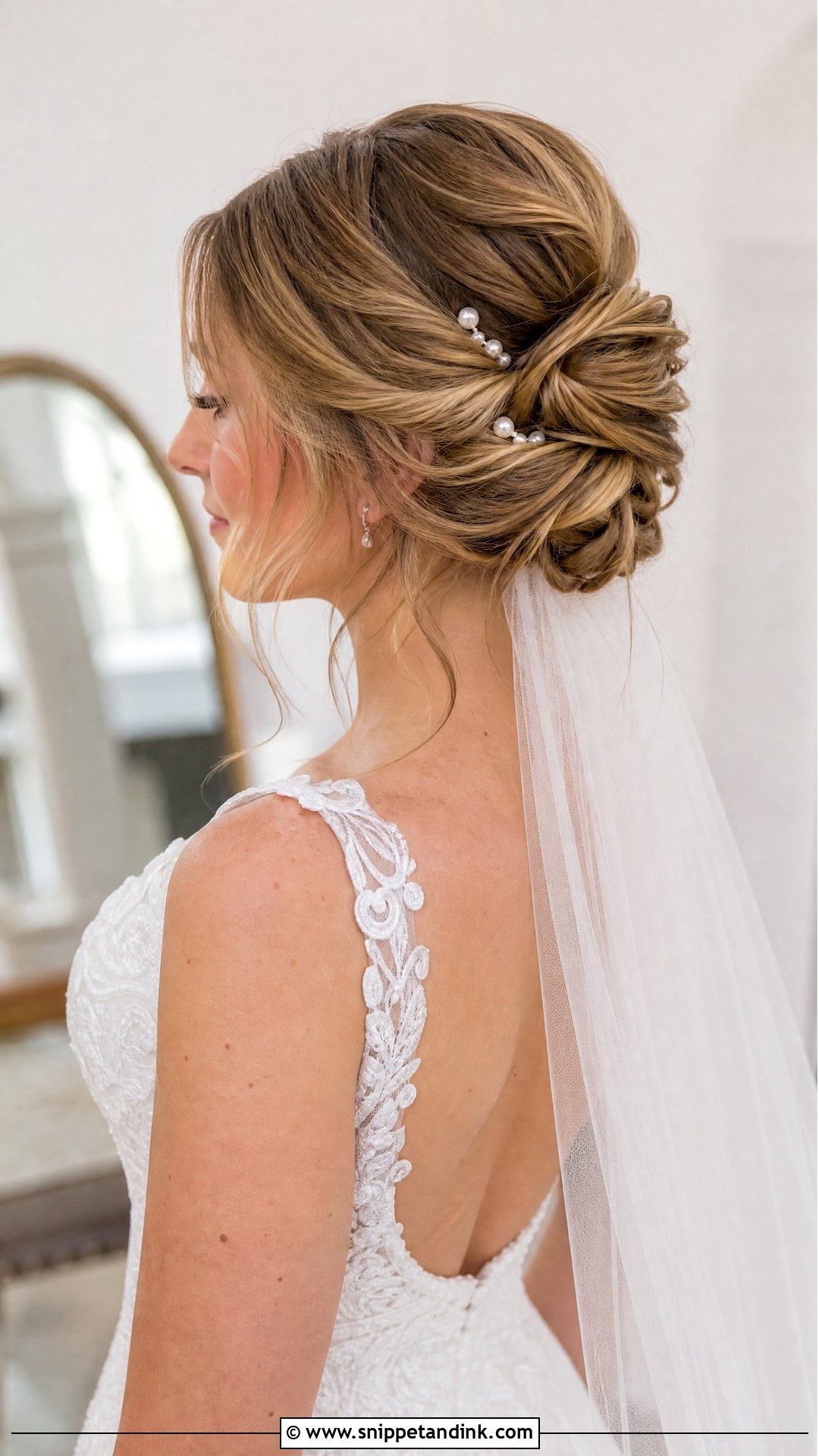 Twisted Updo Wedding Hairstyle - Snippet and Ink - 20 Retro Wedding Hair Ideas