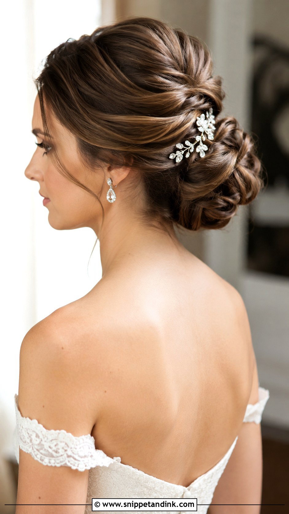 Twisted Updo Wedding Hairstyle - Snippet and Ink - 25 Cute Wedding Hairstyles