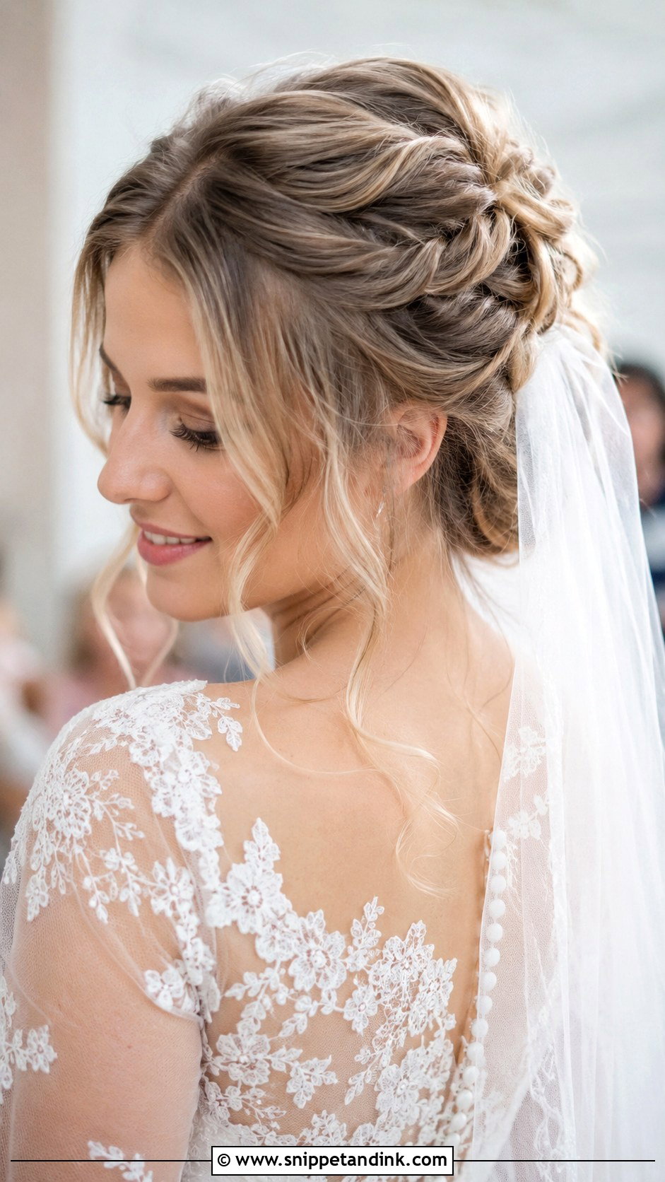 Twisted Updo Wedding Hairstyle - Snippet and Ink - 30 Wedding Hairstyles 2025