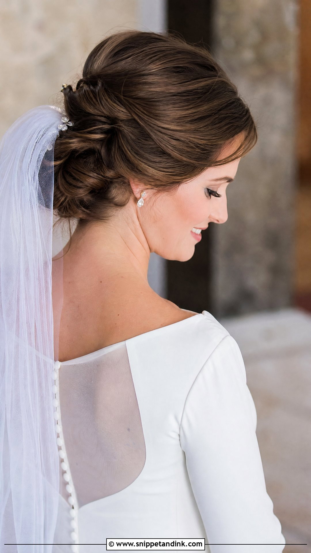 Twisted Updo Wedding Hairstyle For Medium Hair - Snippet and Ink - 20 Mid Length Hairstyles for Wedding