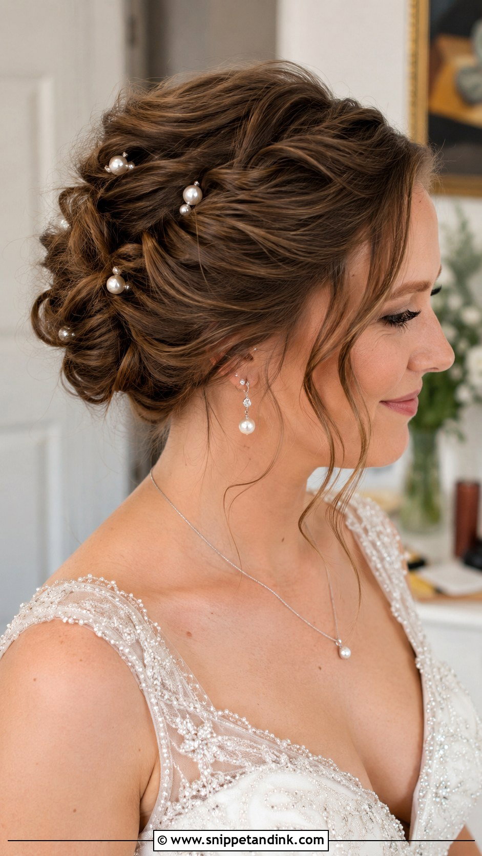 Twisted Updo Wedding Hairstyle for Medium Hair - Snippet and Ink - 20 Wedding Hair Styles Medium Hair