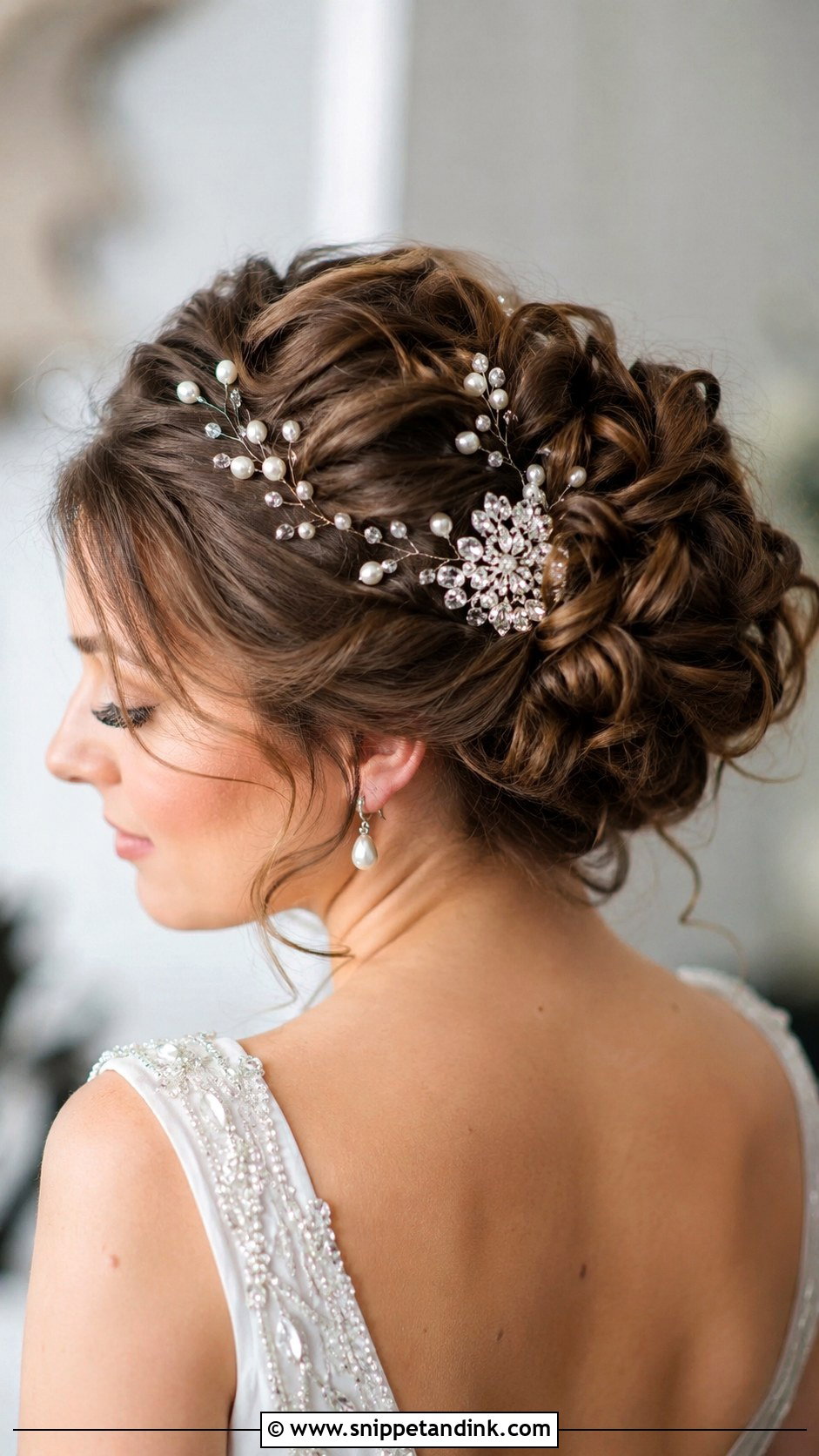 Twisted Updo With Accessories - Snippet and Ink - 25 Wedding Guest Hair Inspo Ideas