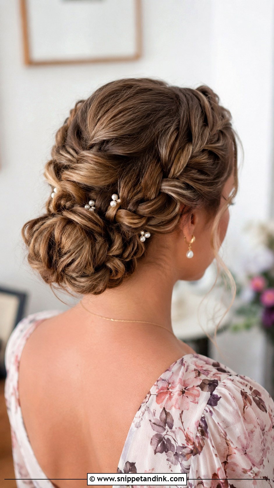 Twisted Updo With Accessories - Snippet and Ink - 25 Wedding Guest Updos for Medium Hair