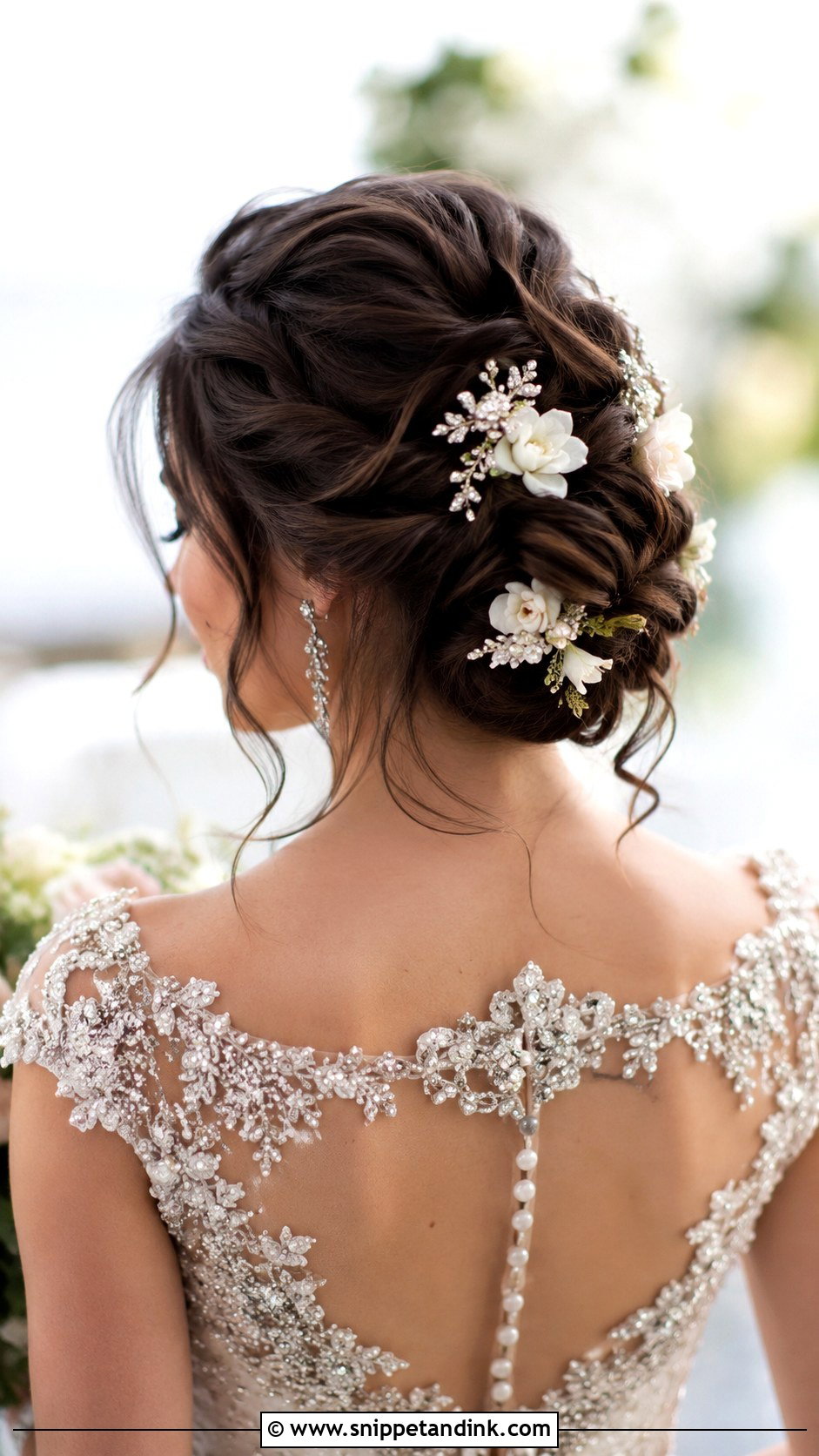 Twisted Updo With Accessories - Snippet and Ink - 30 Wedding Hair Ideas