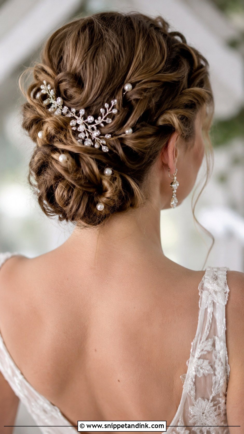 Twisted Updo With Accessories - Snippet and Ink - 20 Easy Wedding Updos for Medium Hair