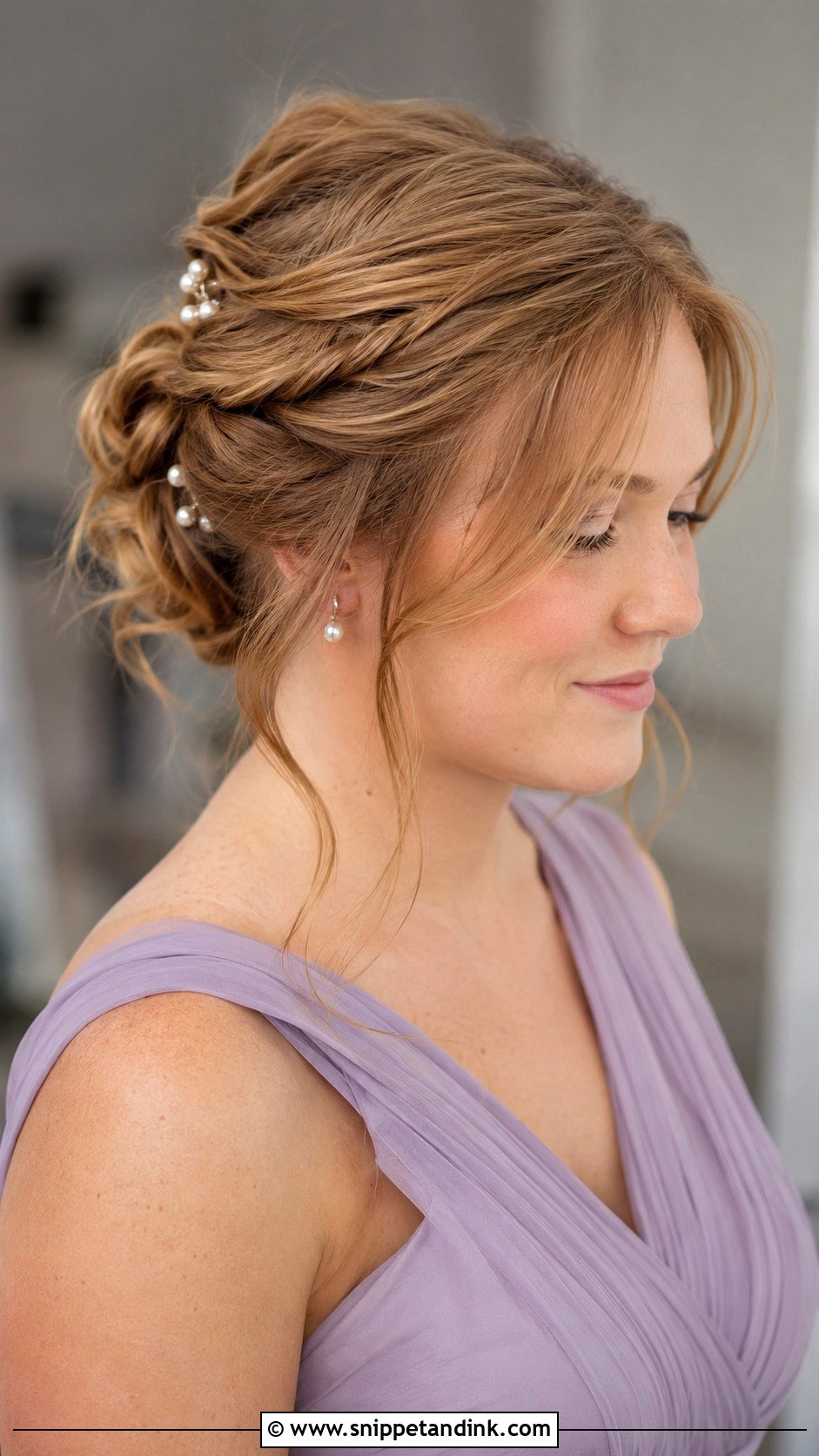 Twisted Updo With Bangs - Snippet and Ink - 25 Bridesmaid Hairstyles with Bangs