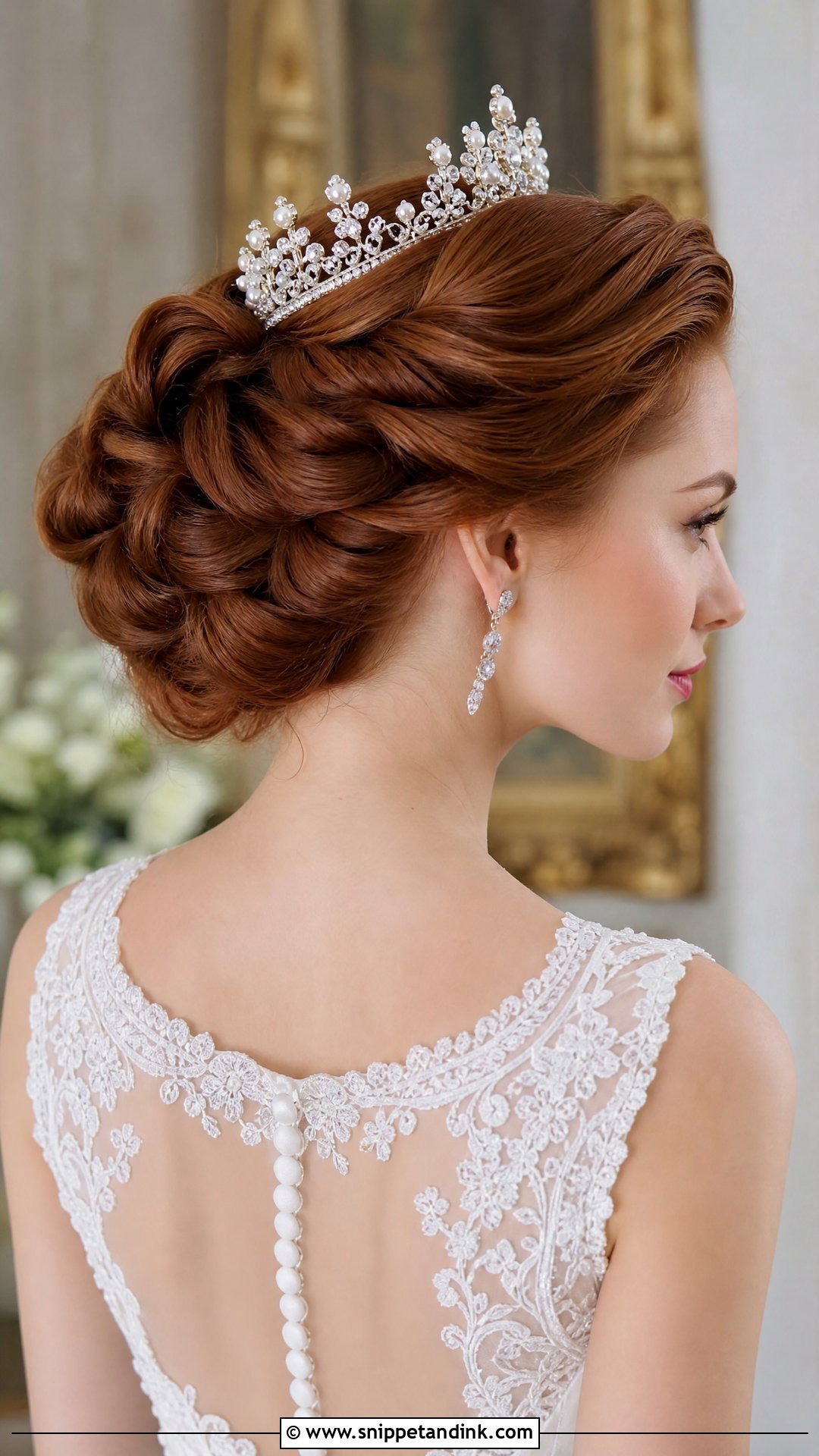 Twisted Updo With Crown - Snippet and Ink - 25 Bridal Hairstyles with Crown