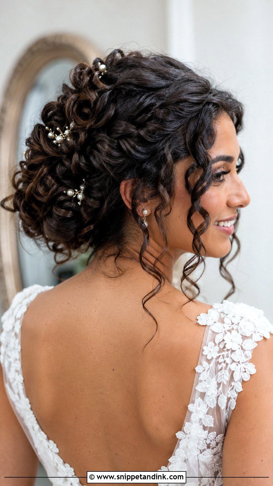 Twisted Updo With Curls - Snippet and Ink - 20 Up Do Hairstyles for Weddings