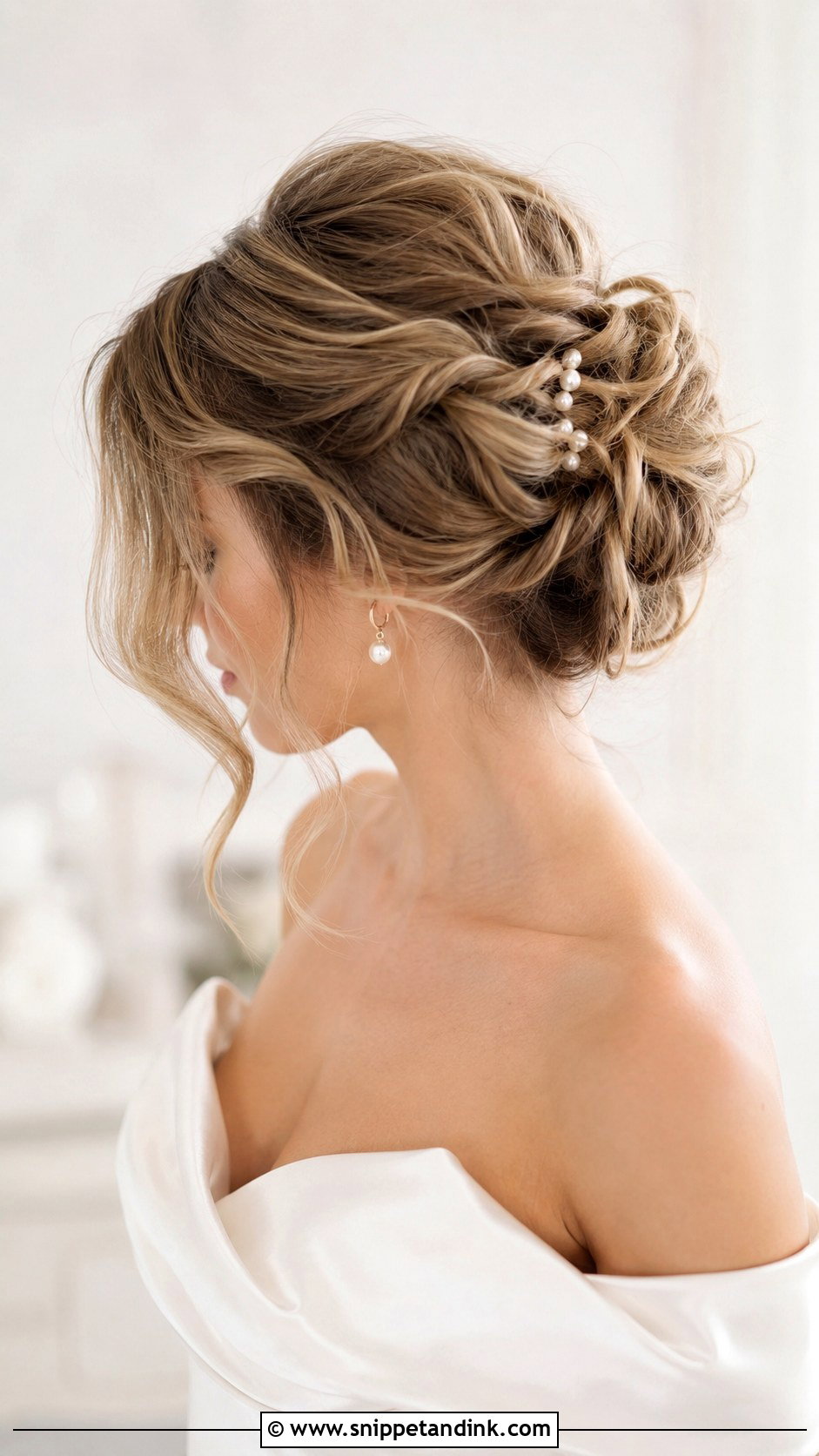 Twisted Updo With Face Framing Tendrils - Snippet and Ink - 25 Long Wedding Hair Ideas