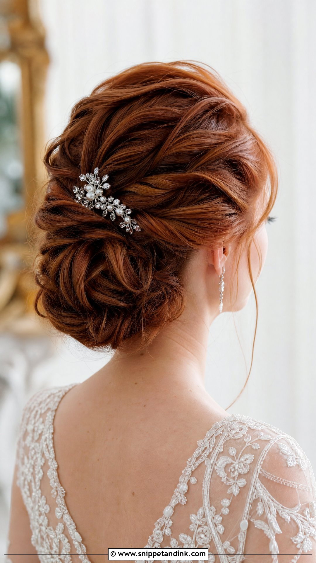 Twisted Updo With Hair Accessories - Snippet and Ink - 20 Unique Bridal Hairstyles