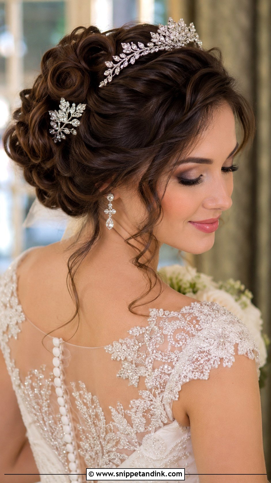 Twisted Updo With Hair Accessories - Snippet and Ink - 25 Marriage Hairstyles
