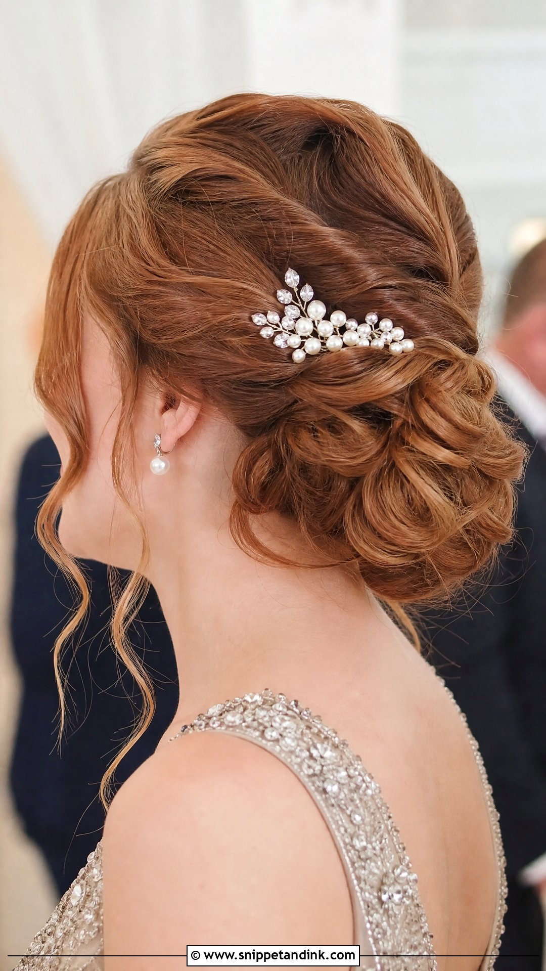 Twisted Updo With Hair Accessory for Wedding Guest - Snippet and Ink - 20 Updo Hair Styles for Wedding Guest