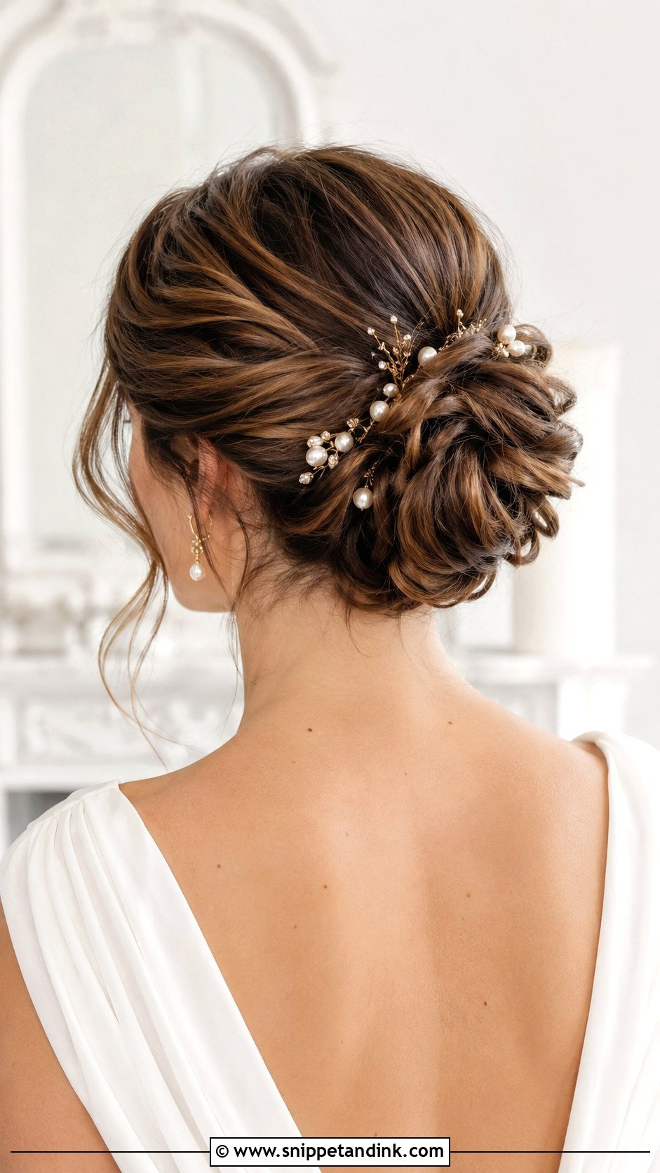 Twisted Updo With Hair Pins - Snippet and Ink - 25 Boho Bride Hair Ideas