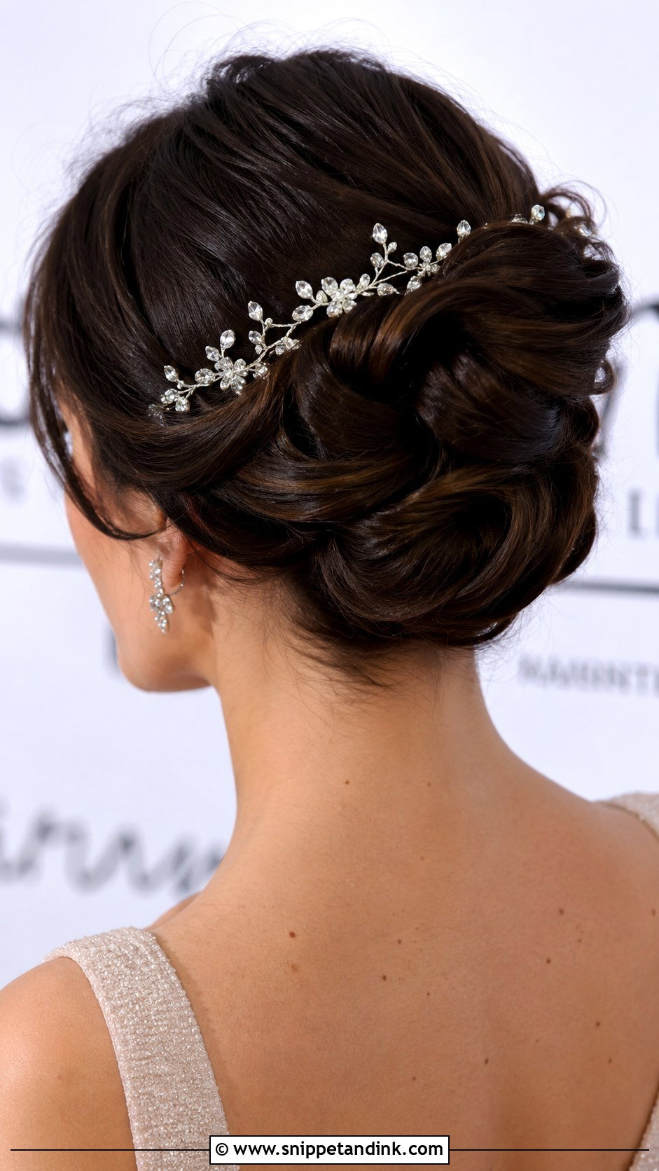 Twisted Updo With Hair Vine - Snippet and Ink - 20 Hair Vine Hairstyles