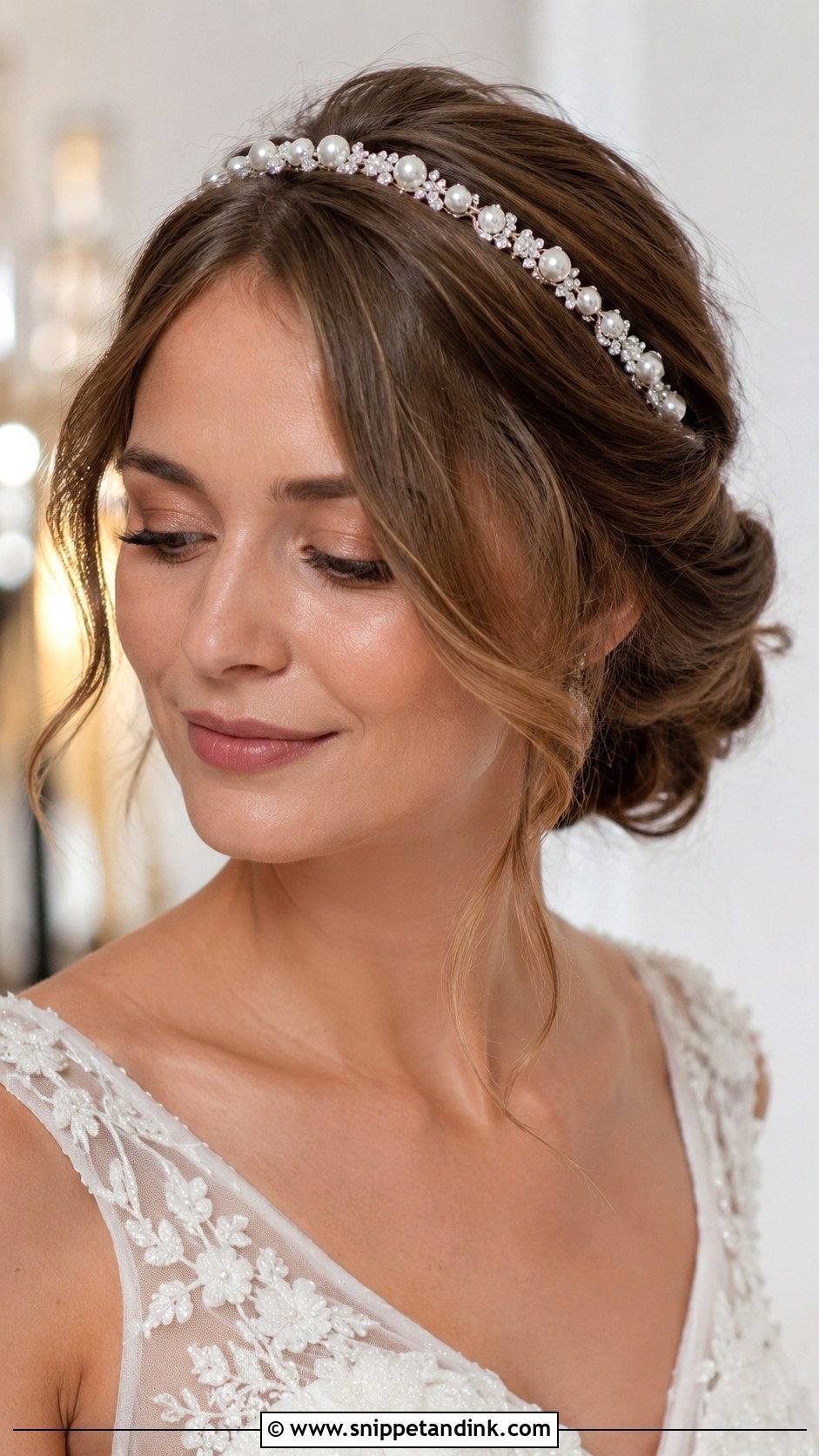 Twisted Updo With Headband - Snippet and Ink - 20 Elegant Wedding Updo Ideas