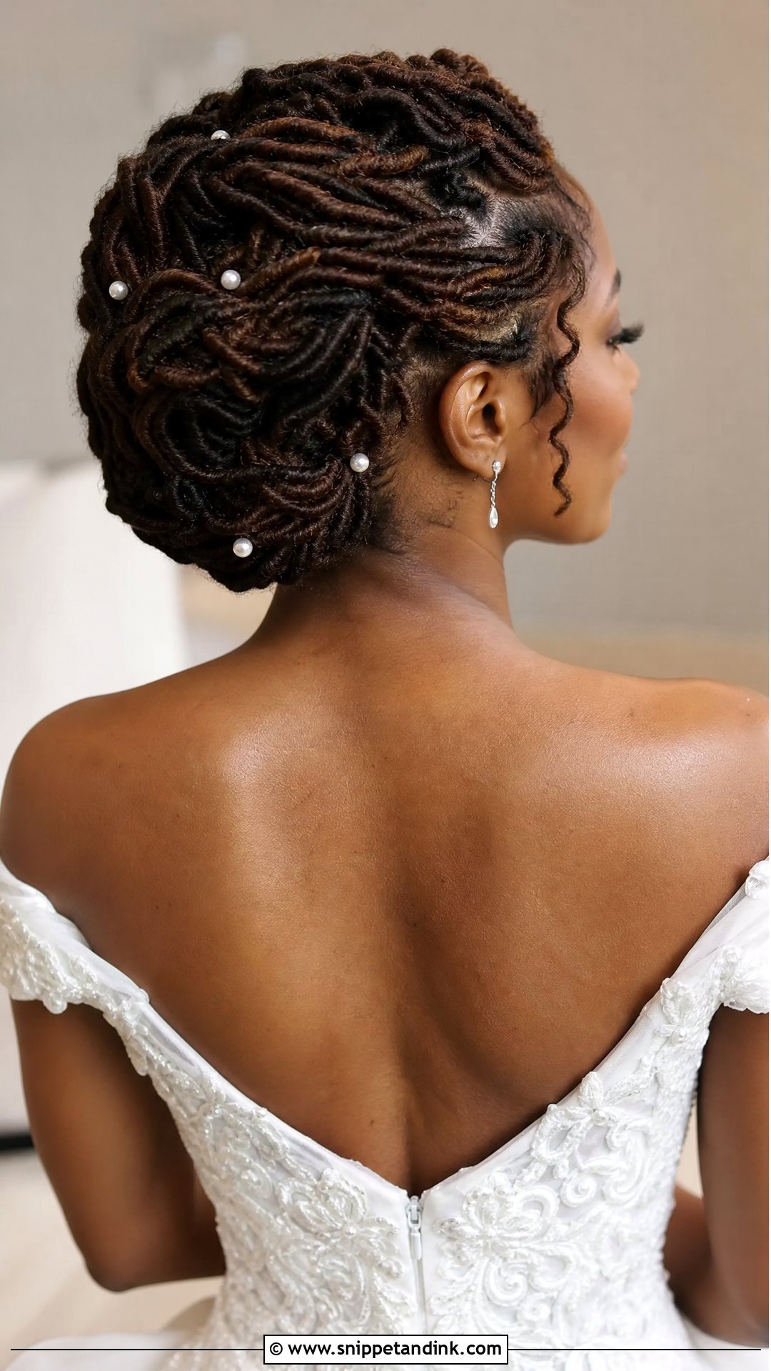Twisted Updo With Locs - Snippet and Ink - 20 Wedding Hairstyles for Locs