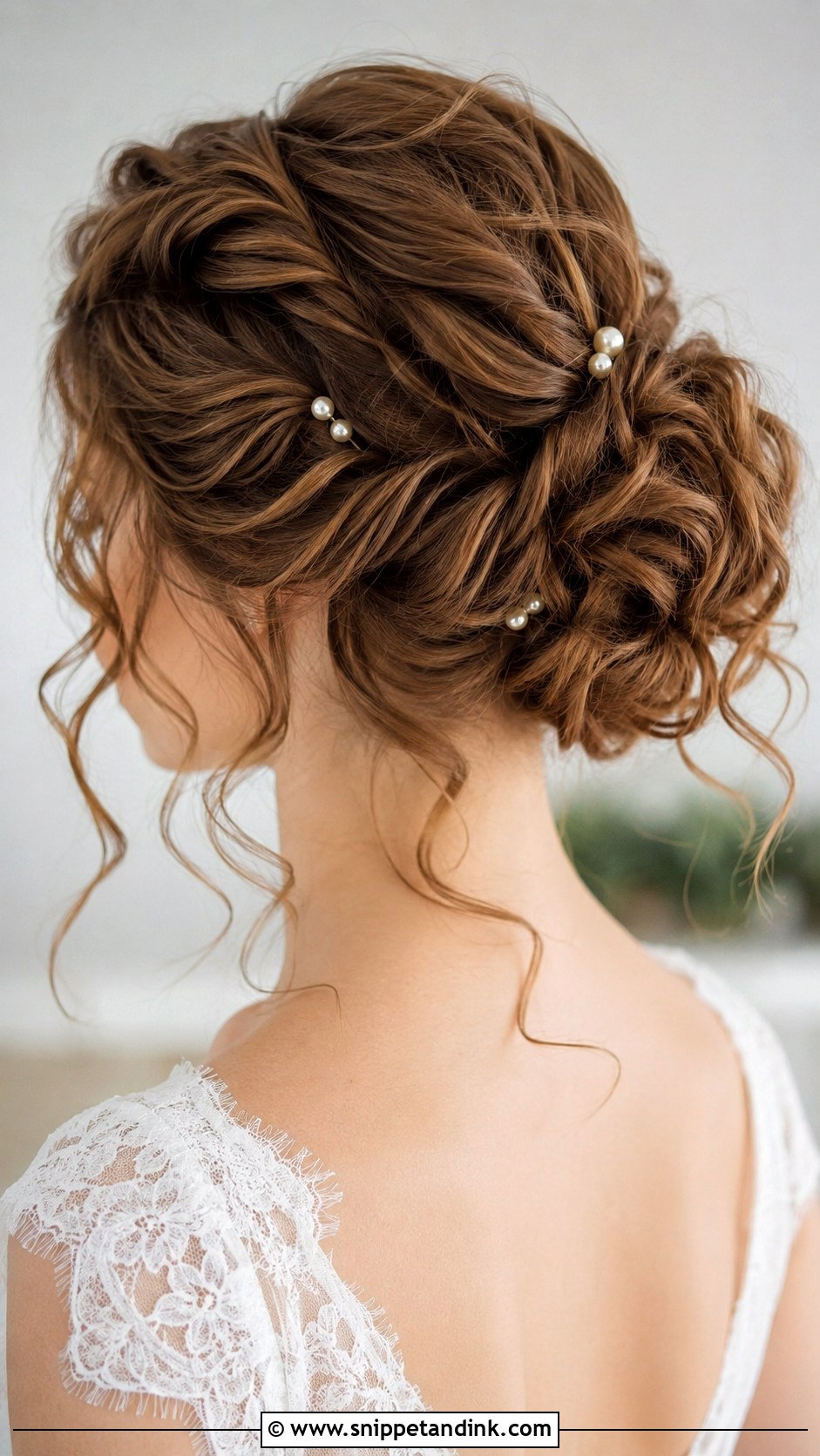 Twisted Updo With Loose Curls - Snippet and Ink - 25 Bridal Updo Hairstyles