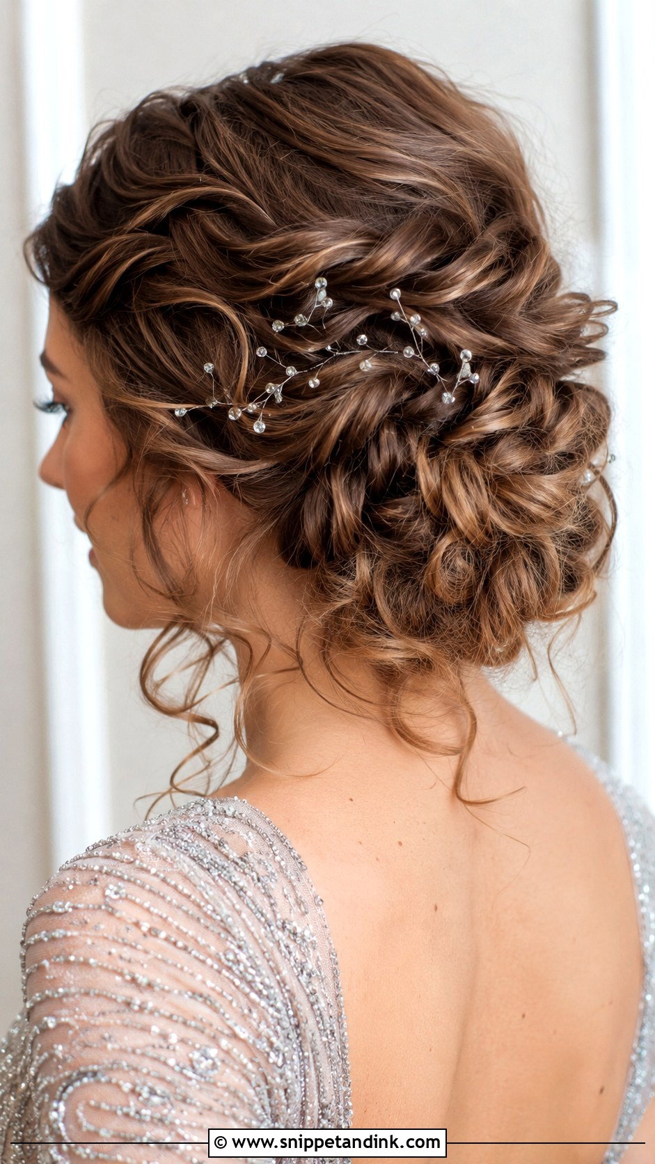 Twisted Updo With Loose Curls - Snippet and Ink - 25 Long Hair Updo for Wedding Ideas