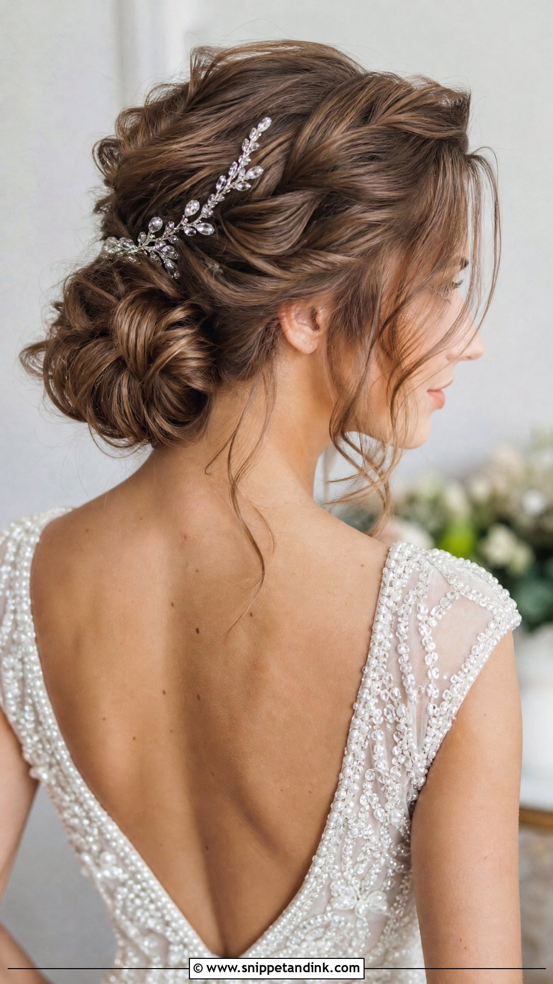 Twisted Updo With Loose Pieces - Snippet and Ink - 20 Soft Wedding Updo Ideas
