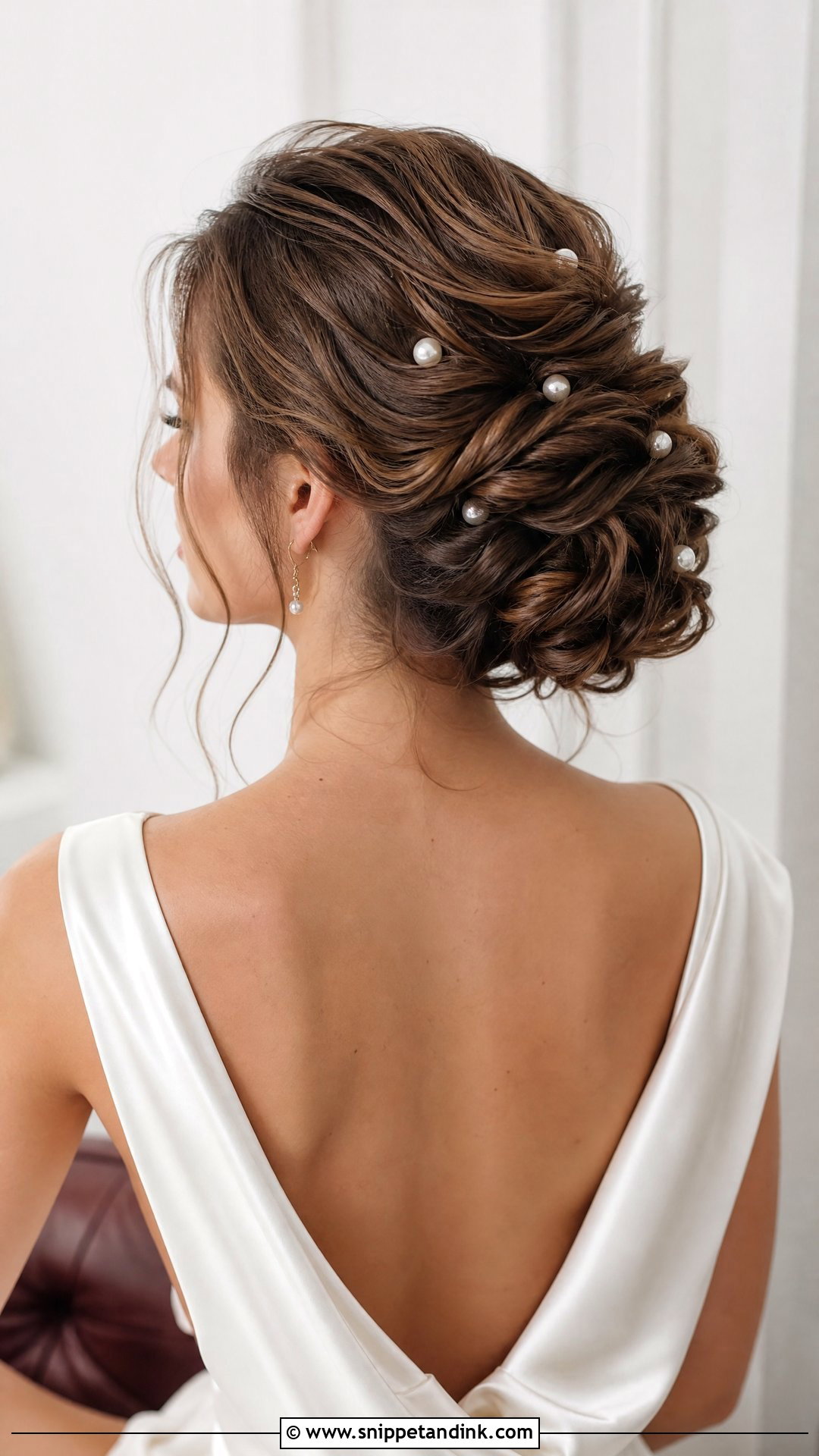 Twisted Updo With Pearl Accents - Snippet and Ink - 20 Modern Bride Hairstyles